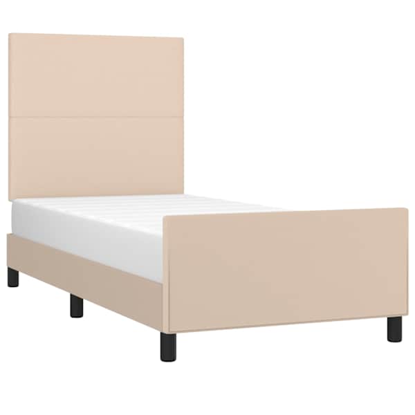Voodiraam peatsiga, cappuccino, 90 × 200 cm — mudel 3125432