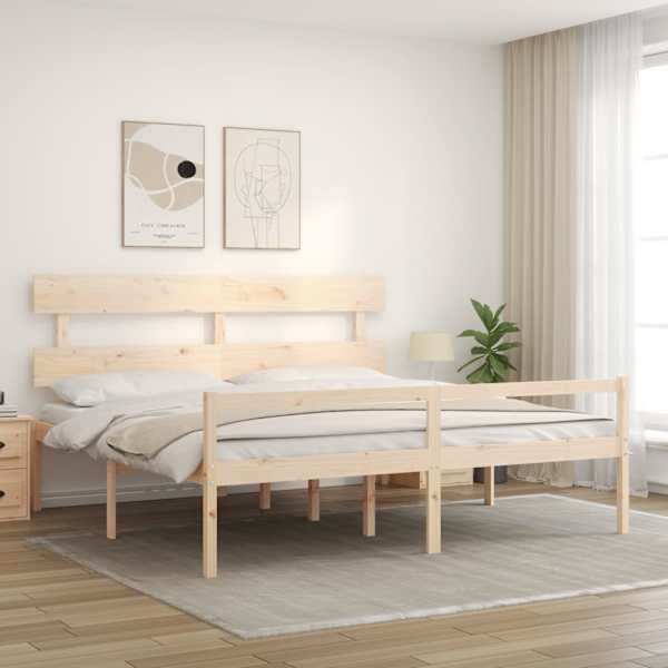 Voodiraam peatsiga, 200 × 200 cm — mudel 3195371