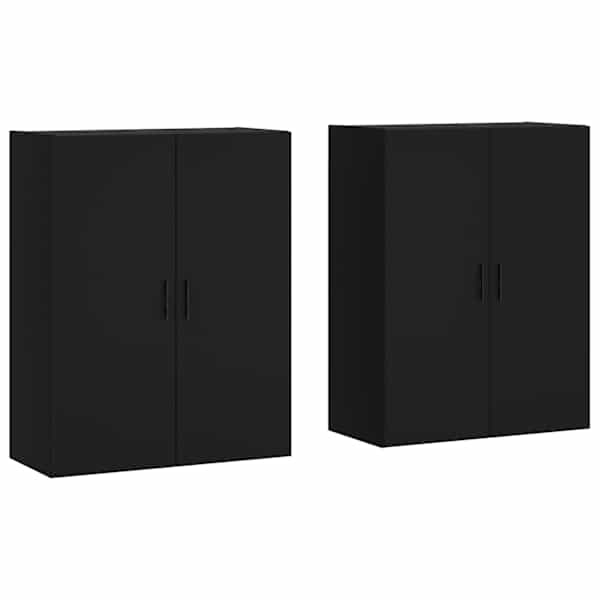 Seinakapid 2 tk, must, 69,5 × 34 × 90 cm