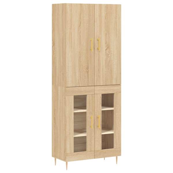Kõrge kapp, Sonoma tamm, 69,5 × 34 × 180 cm, tehispuit