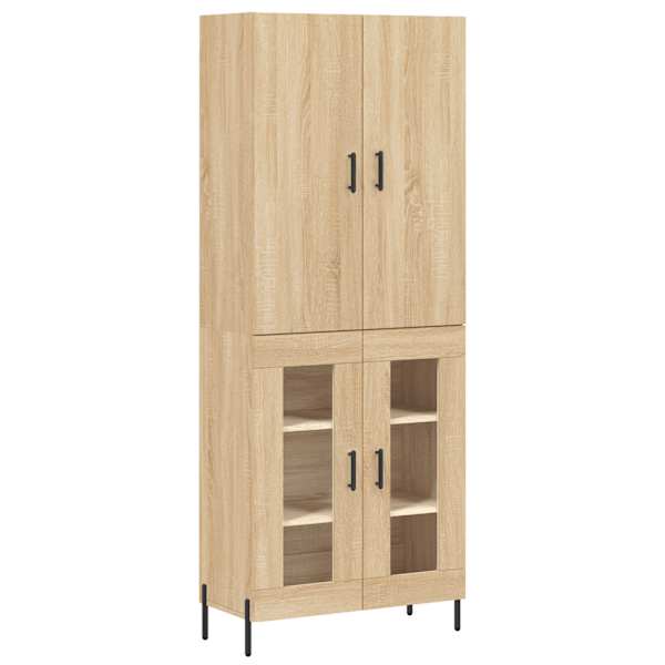 Kõrge kapp, Sonoma tamm, 69,5 × 34 × 180 cm, tehispuit
