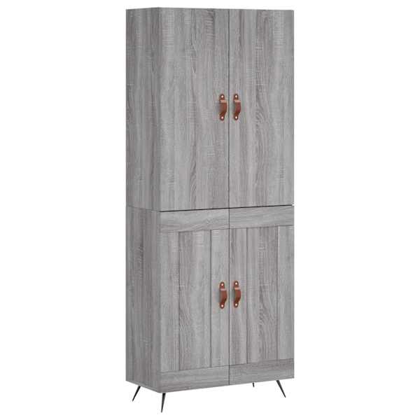 Kõrge kapp, hall Sonoma tamm, 69,5 × 34 × 180 cm, tehispuit