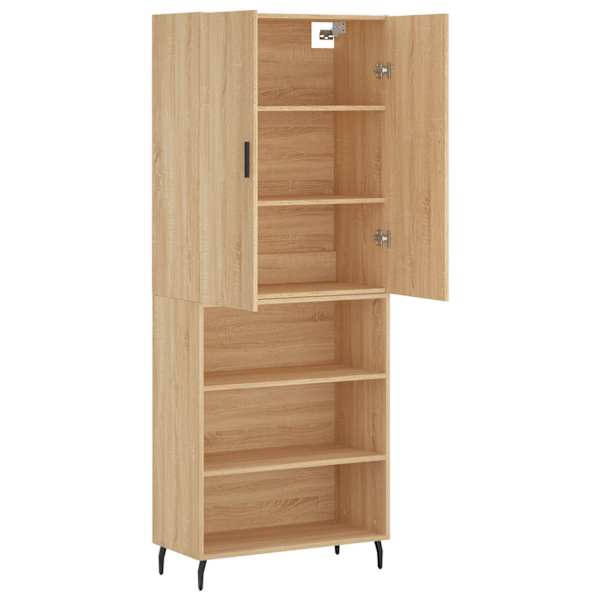 Kõrge kapp, Sonoma tamm, 69,5 × 34 × 180 cm, tehispuit