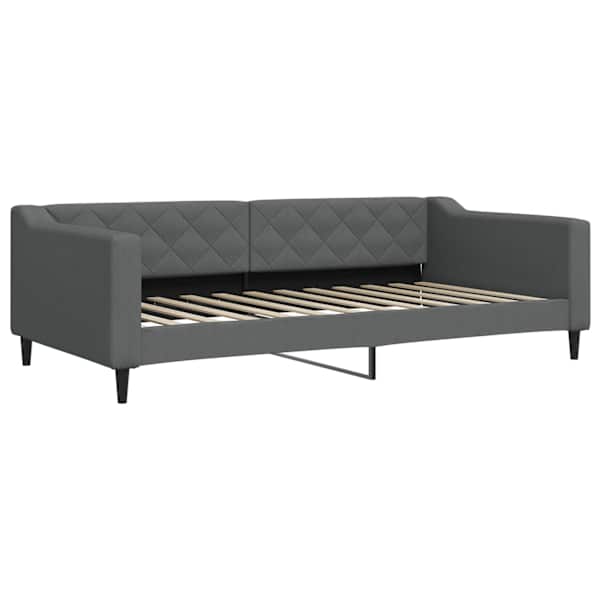 Diivanvoodi koos poroloonmadratsiga, tumehall, 100 × 200 cm, kangas — mudel 3197414