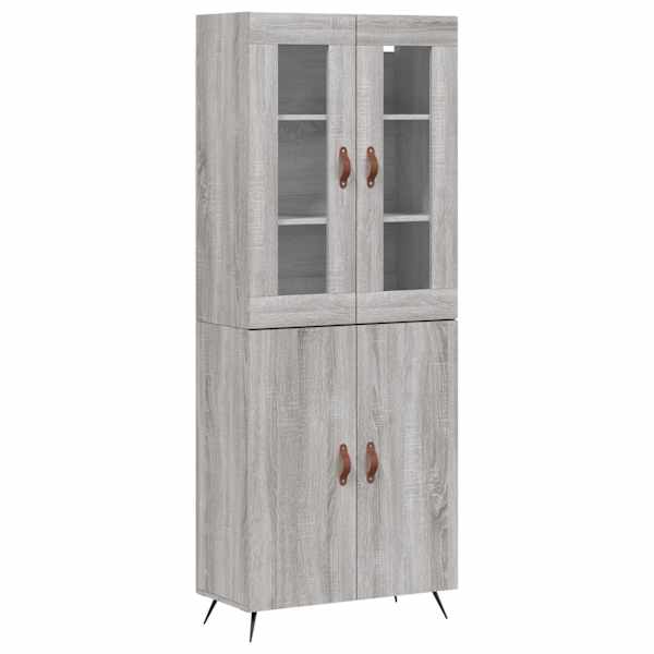 Kõrge kapp, hall Sonoma tamm, 69,5 × 34 × 180 cm, tehispuit