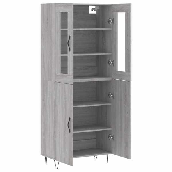Kõrge kapp, hall Sonoma tamm, 69,5 × 34 × 180 cm, tehispuit