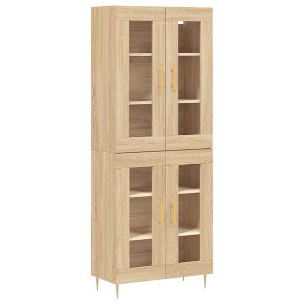 Kõrge kapp, Sonoma tamm, 69,5 × 34 × 180 cm, tehispuit