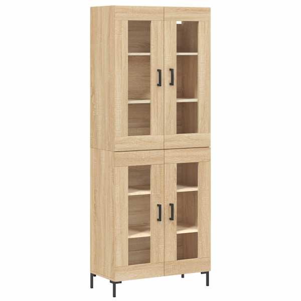Kõrge kapp, Sonoma tamm, 69,5 × 34 × 180 cm, tehispuit