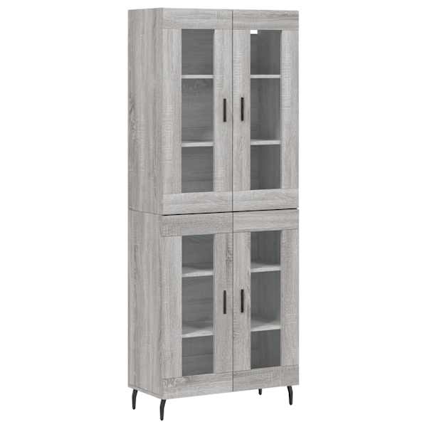 Kõrge kapp, hall Sonoma tamm, 69,5 × 34 × 180 cm, tehispuit