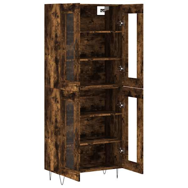 Kõrge kapp, suitsutatud tamm, 69,5 × 34 × 180 cm, tehispuit