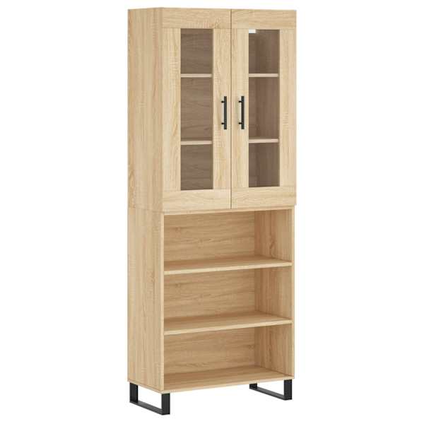 Kõrge kapp, Sonoma tamm, 69,5 × 34 × 180 cm, tehispuit