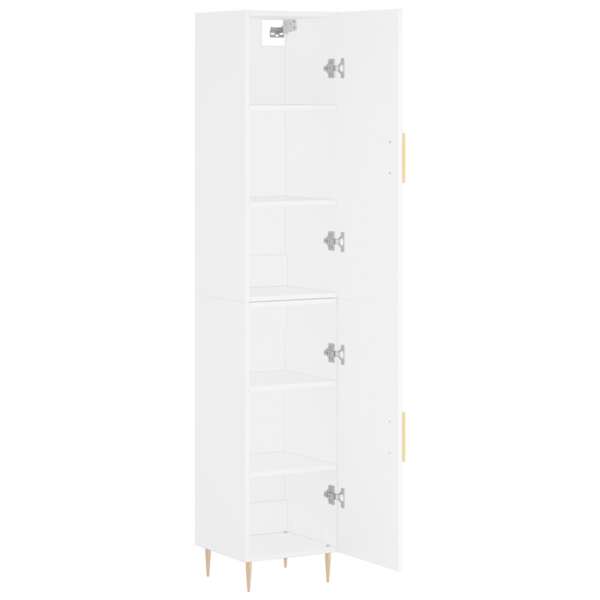 Kõrge kapp, valge , 34,5 × 34 × 180 cm, tehispuit