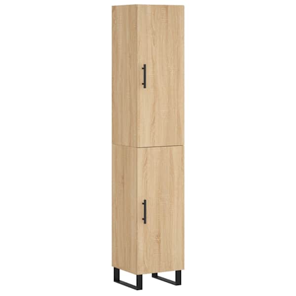 Kõrge kapp, Sonoma tamm, 34,5 × 34 × 180 cm, tehispuit
