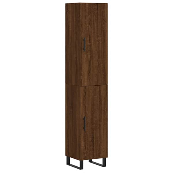 Kõrge kapp, pruun tamm, 34,5 × 34 × 180 cm, tehispuit
