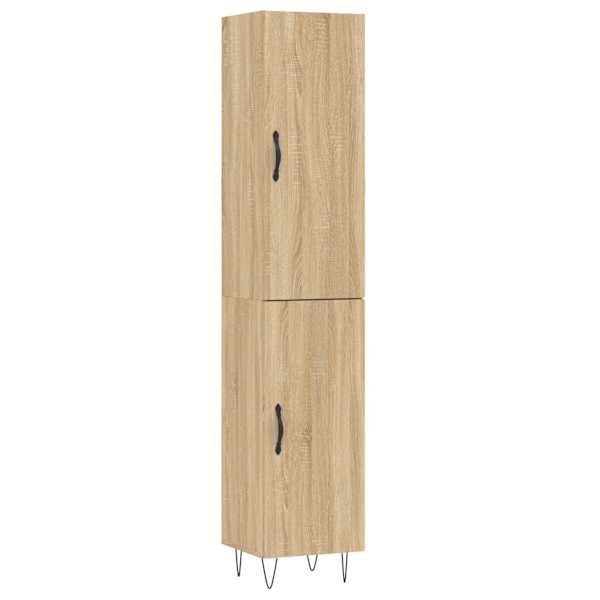 Kõrge kapp, Sonoma tamm, 34,5 × 34 × 180 cm, tehispuit