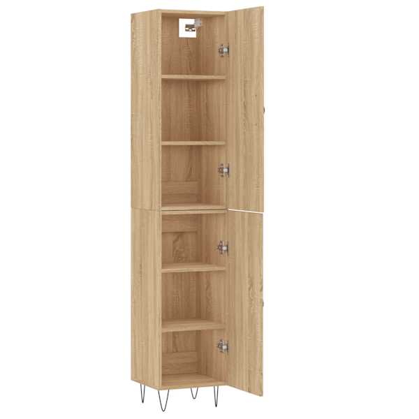 Kõrge kapp, Sonoma tamm, 34,5 × 34 × 180 cm, tehispuit