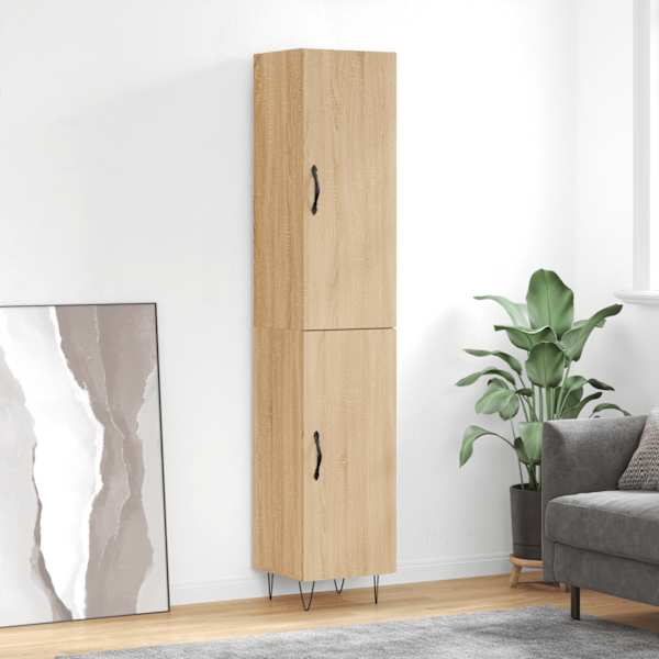 Kõrge kapp, Sonoma tamm, 34,5 × 34 × 180 cm, tehispuit