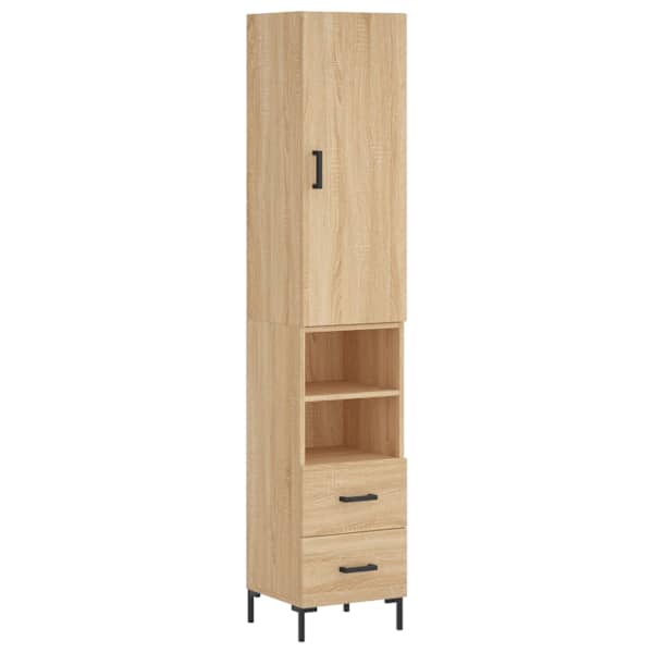 Kõrge kapp, Sonoma tamm, 34,5 × 34 × 180 cm, tehispuit