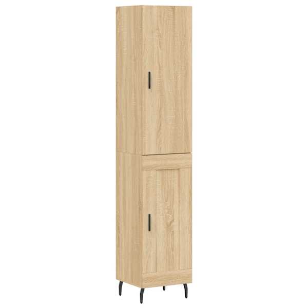 Kõrge kapp, Sonoma tamm, 34,5 × 34 × 180 cm, tehispuit