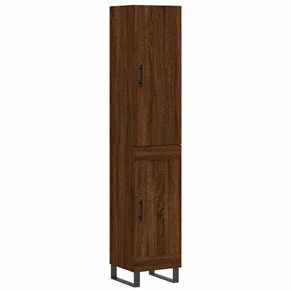 Kõrge kapp, pruun tamm, 34,5 × 34 × 180 cm, tehispuit