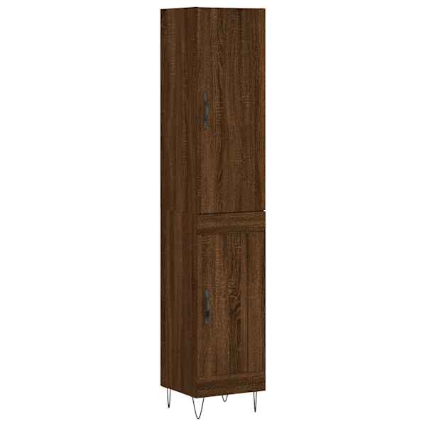 Kõrge kapp, pruun tamm, 34,5 × 34 × 180 cm, tehispuit