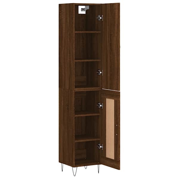 Kõrge kapp, pruun tamm, 34,5 × 34 × 180 cm, tehispuit