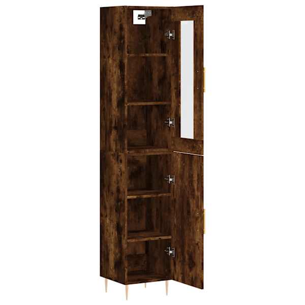 Kõrge kapp, suitsutatud tamm, 34,5 × 34 × 180 cm, tehispuit