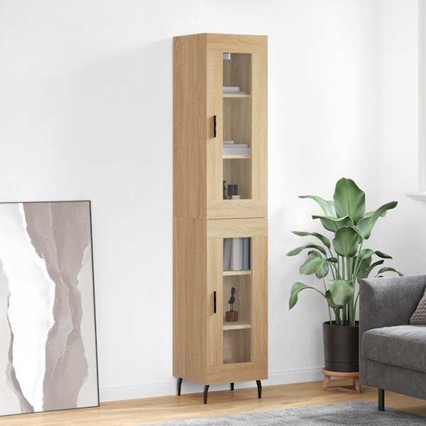 Kõrge kapp, Sonoma tamm, 34,5 × 34 × 180 cm, tehispuit