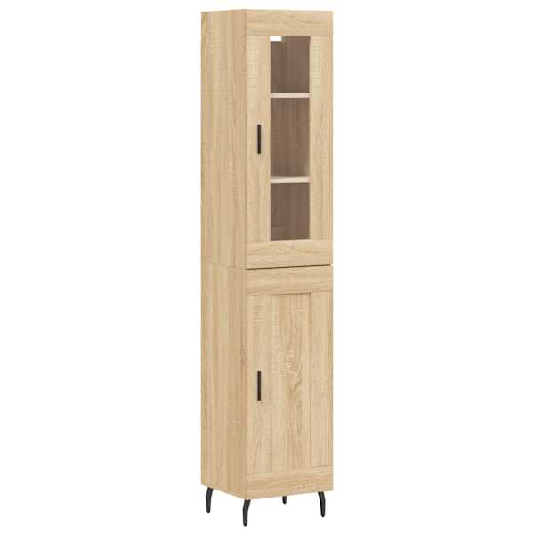 Kõrge kapp, Sonoma tamm, 34,5 × 34 × 180 cm, tehispuit