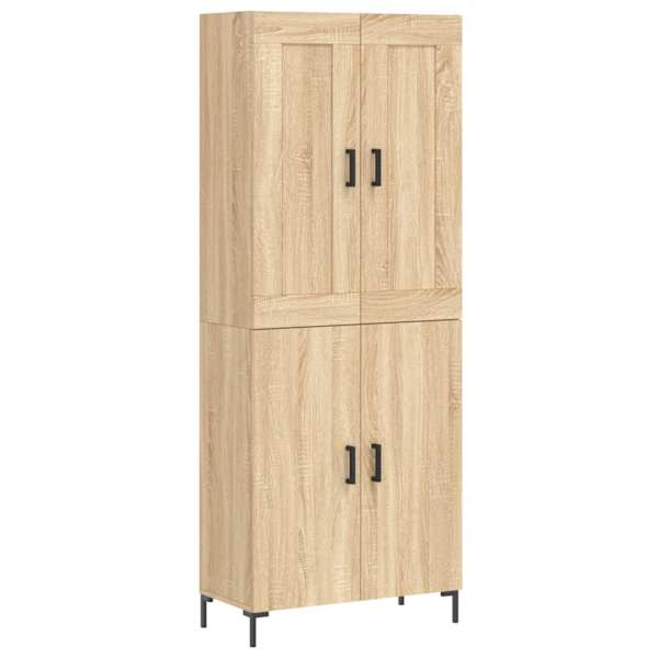 Kõrge kapp, Sonoma tamm, 69,5 × 34 × 180 cm, tehispuit