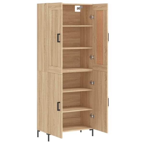 Kõrge kapp, Sonoma tamm, 69,5 × 34 × 180 cm, tehispuit