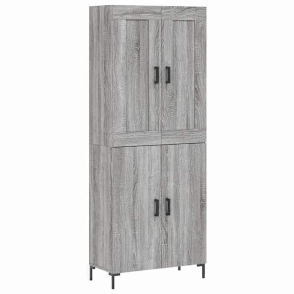 Kõrge kapp, hall Sonoma tamm, 69,5 × 34 × 180 cm, tehispuit