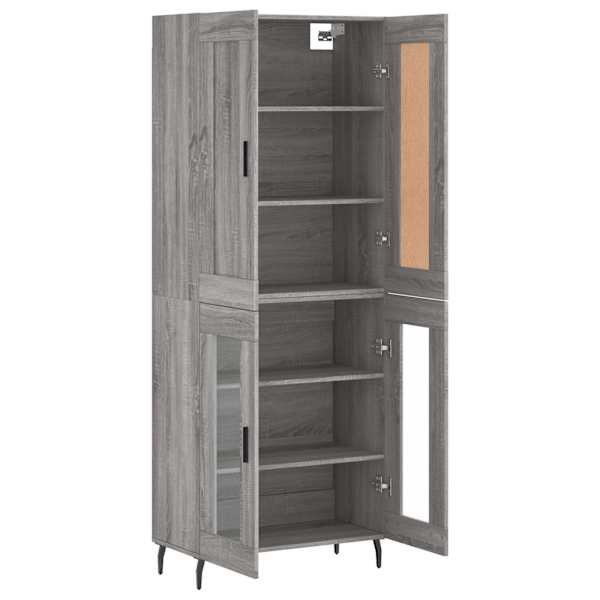 Kõrge kapp, hall Sonoma tamm, 69,5 × 34 × 180 cm, tehispuit