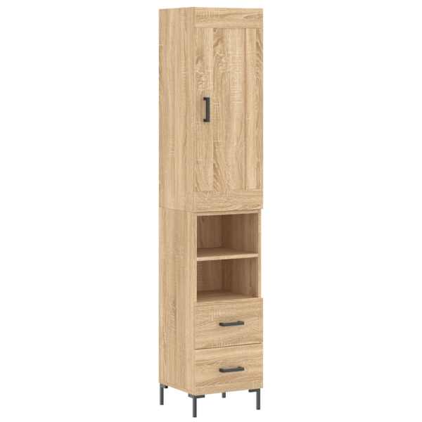 Kõrge kapp, Sonoma tamm, 34,5 × 34 × 180 cm, tehispuit