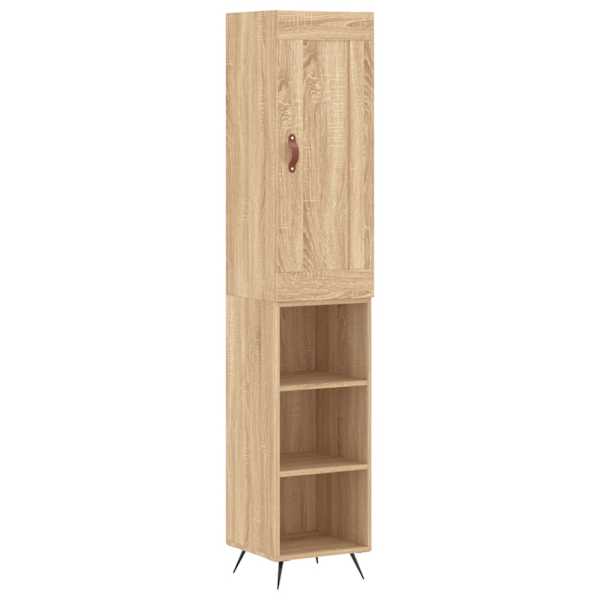 Kõrge kapp, Sonoma tamm, 34,5 × 34 × 180 cm, tehispuit