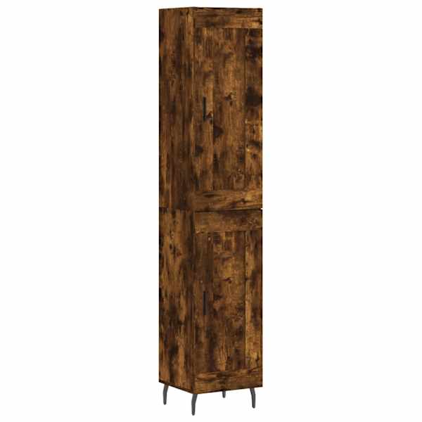 Kõrge kapp, suitsutatud tamm, 34,5 × 34 × 180 cm, tehispuit