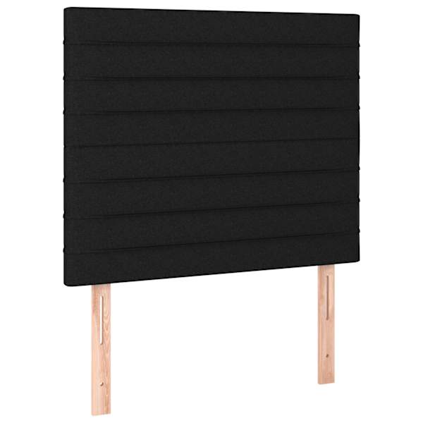 Kontinentaalvoodi koos madratsiga, must, 120 × 200 cm, kangas — mudel 3136663