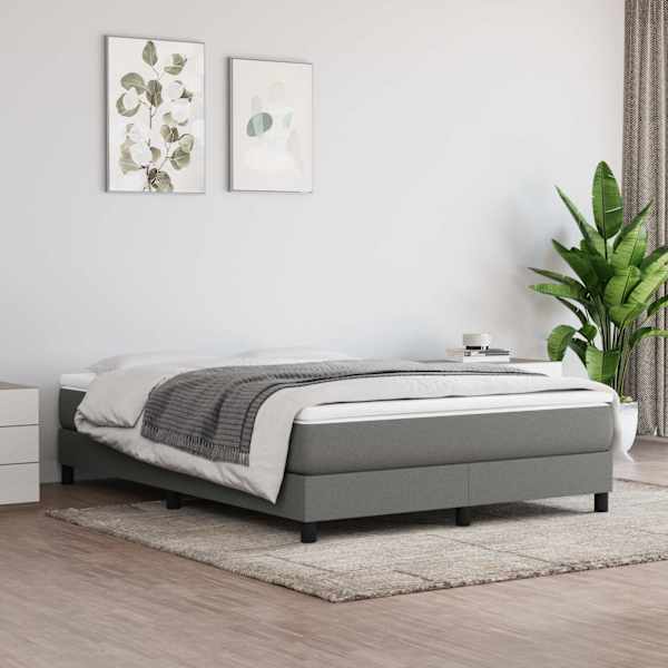 Kontinentaalvoodi koos madratsiga, tumehall, 160 × 200 cm, kangas — mudel 3144086
