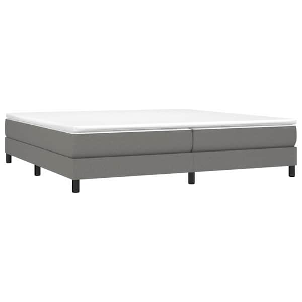 Kontinentaalvoodi koos 2 madratsiga, tumehall, 200 × 200 cm, kangas — mudel 3144102