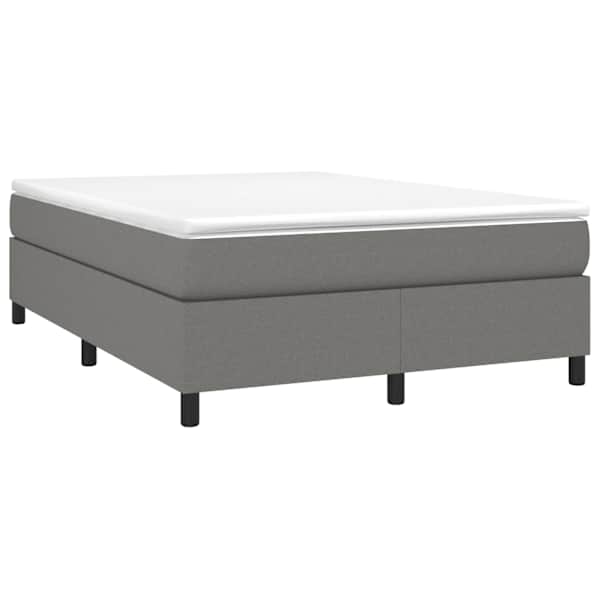 Kontinentaalvoodi koos madratsiga, tumehall, 140 × 190 cm, kangas — mudel 3144416
