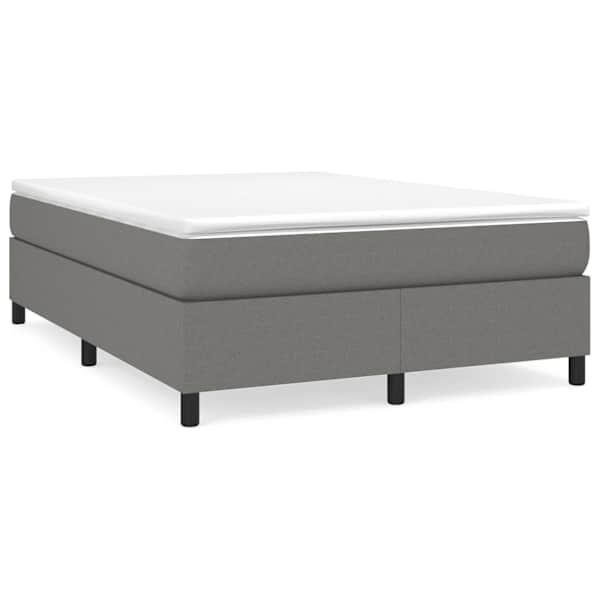 Kontinentaalvoodi koos madratsiga, tumehall, 140 × 200 cm, kangas — mudel 3144424