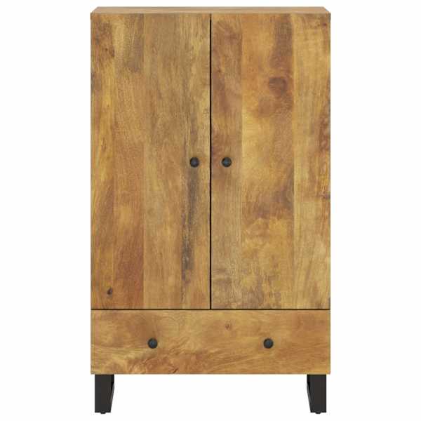 Sahtliga kõrge kapp, 60 × 33 × 100 cm, mangopuit ja raud