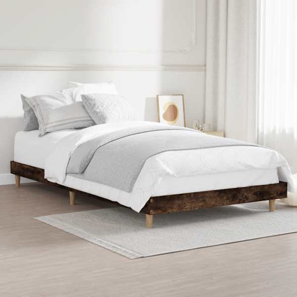 Voodiraam peatsiga, suitsutatud tamm, 90 × 200 cm — mudel 832066