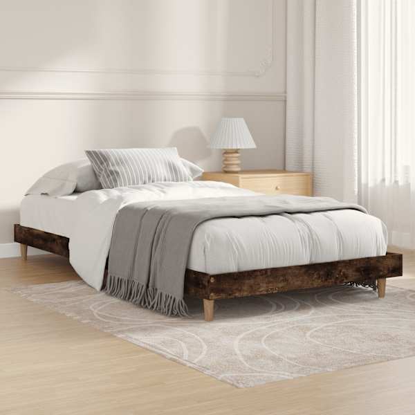 Voodiraam peatsiga, suitsutatud tamm, 90 × 200 cm — mudel 832066