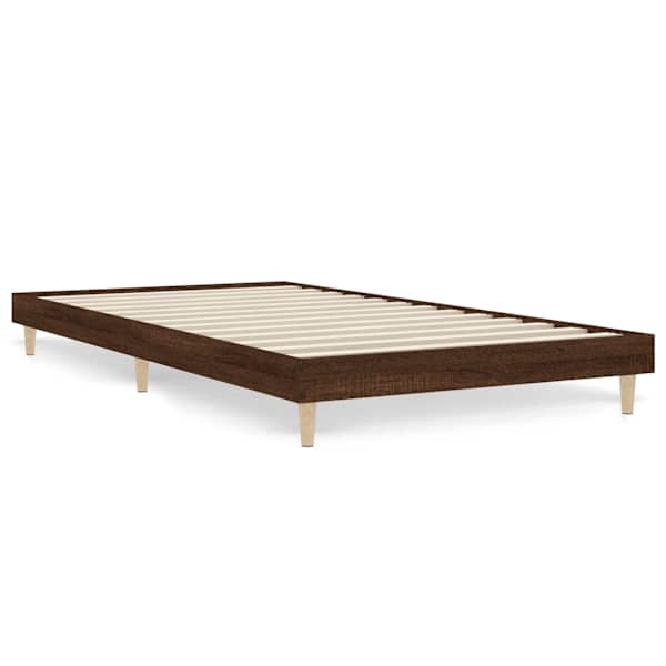 Voodiraam peatsiga, pruun tamm, 90 × 200 cm — mudel 832068