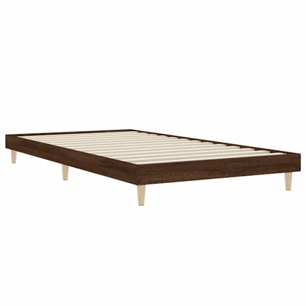 Voodiraam peatsiga, pruun tamm, 90 × 200 cm — mudel 832068