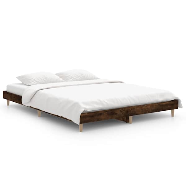 Voodiraam, suitsutatud tamm, 135 × 190 cm, tehispuit — mudel 832082
