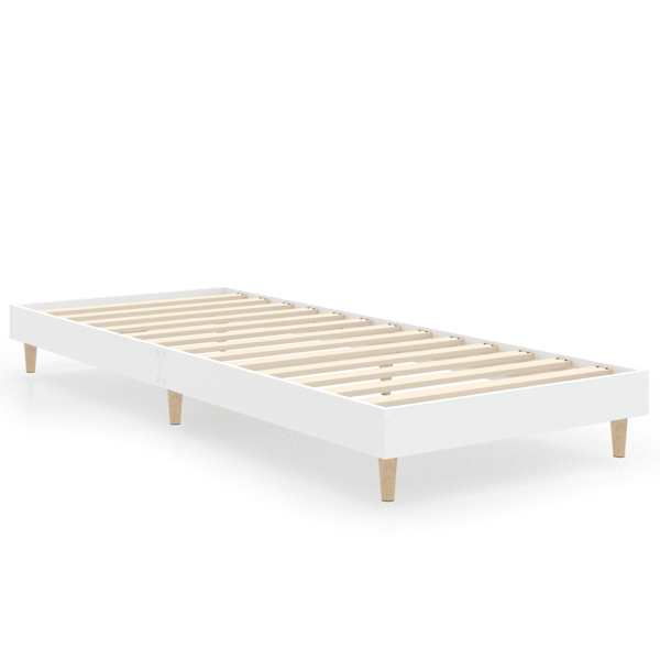 Voodiraam, valge, 75 × 190 cm, tehispuit — mudel 832101