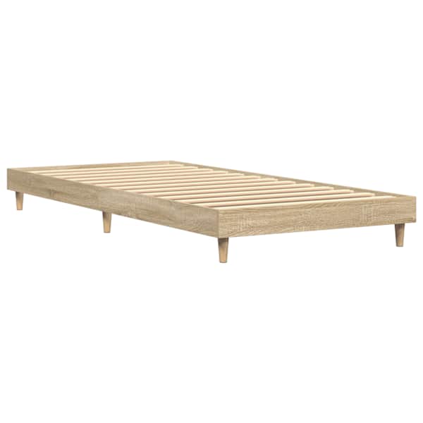 Voodiraam peatsiga, sonoma tamm, 75 × 190 cm — mudel 832104