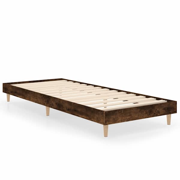 Voodiraam peatsiga, suitsutatud tamm, 75 × 190 cm — mudel 832106